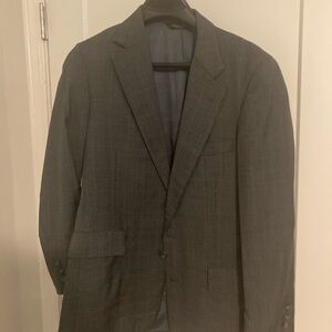 Brooks Brothers Gray Plaid Sports Coat 38R Flaw
